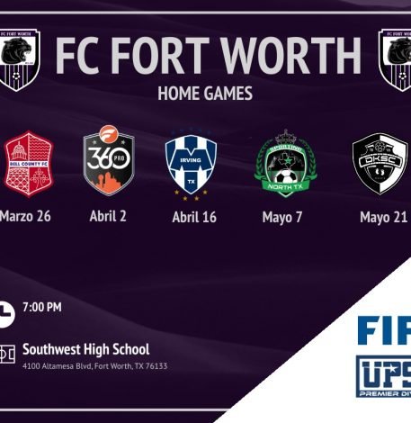 FC FORT WORTH HOME GAMES UPSL 2022